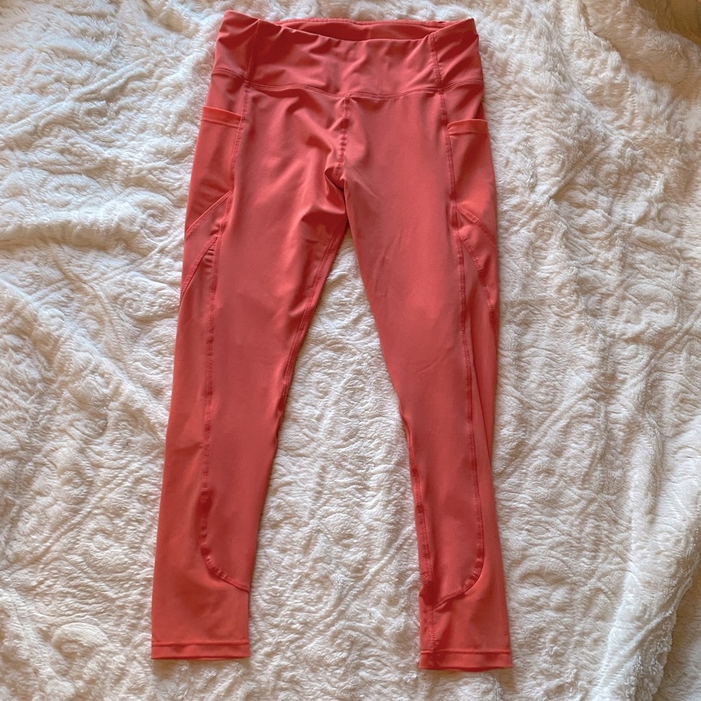 Cali Sport Active Wear Work Out Leggings Mesh Side Pockets Sz Xlarge Hiking bold